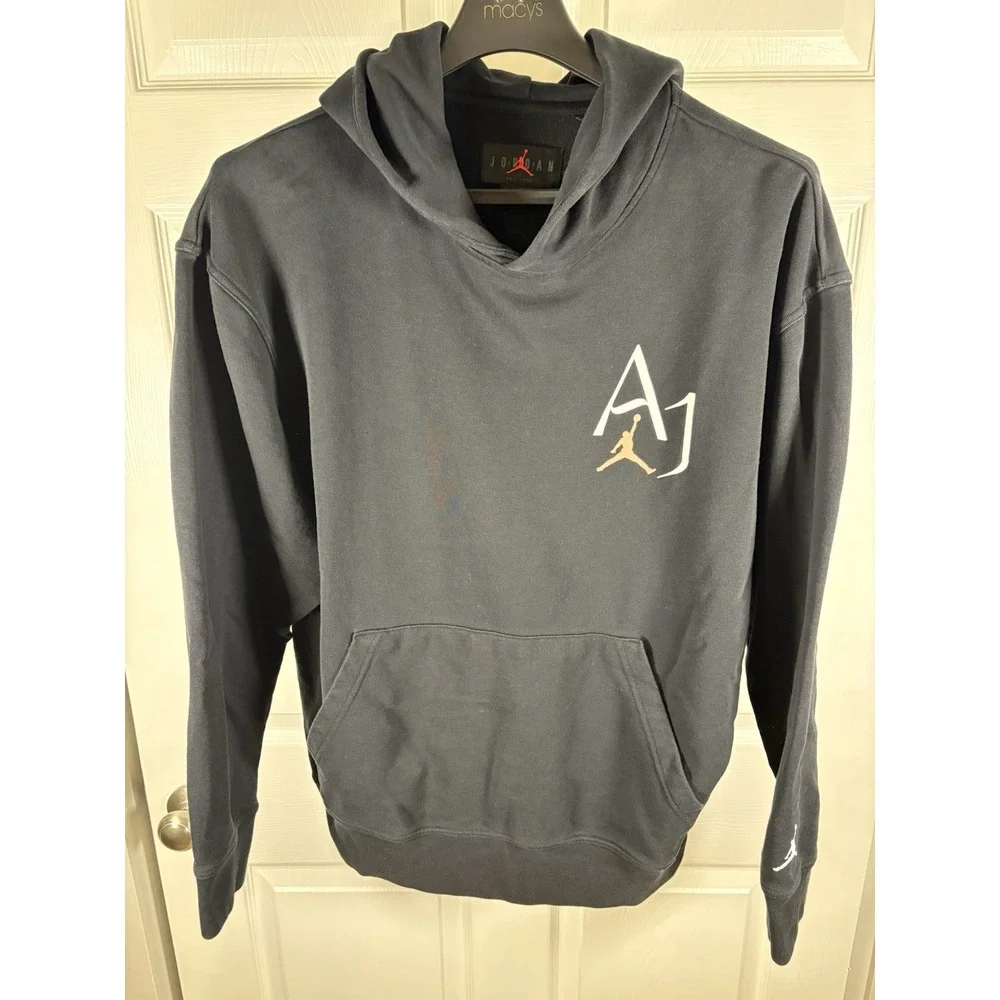 Nike Air Jordan Sport DNA Graphic Print Hoodie Sweatshirt Black Men's Size XXL